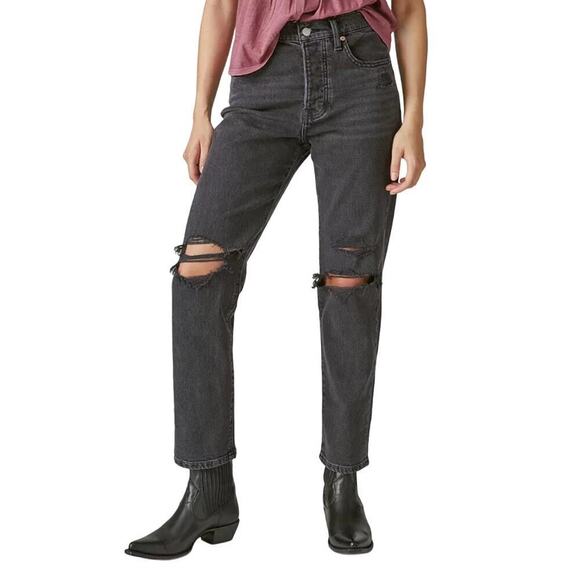 Lucky Brand High-Rise 90's Loose Jeans in Black Size 6/28​​​